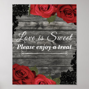 Poster Rosas Vermelhas Rustico Noiva Casamento Aproveite 