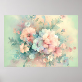 Poster Rosas Vintages Pastel