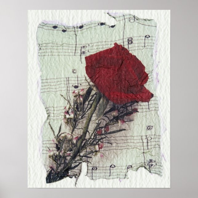 Pôster <Rose and Music>por Kim Koza 2 (Frente)