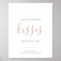 Rose Gold Guess How Many Kisses Game