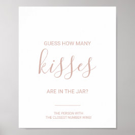 Poster Rose Gold Guess How Many Kisses Game 