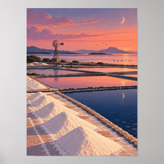 Pôster Rose Saltworks Tidal Dusk 12x16 (Frente)