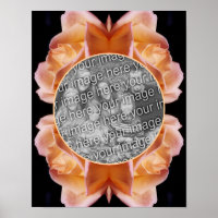 Rosebud Flower Frame Tined Crie sua própria foto