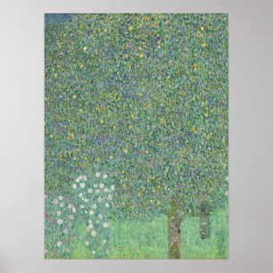 Poster Rosebushes debaixo das árvores - Gustav Klimt