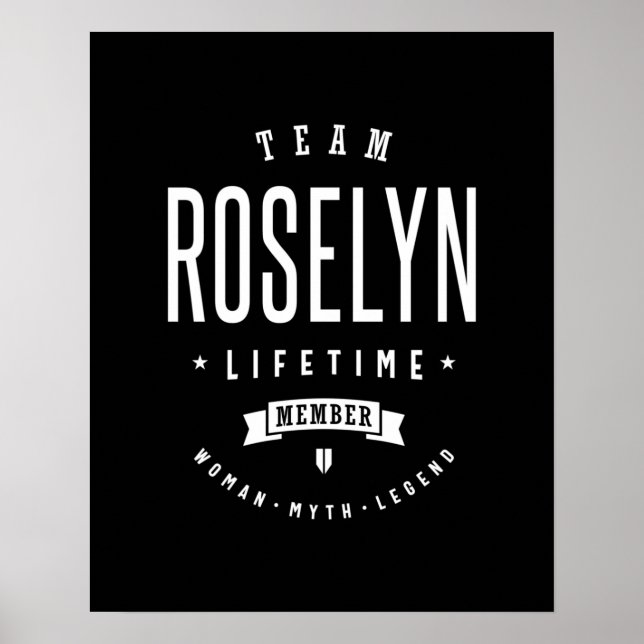Poster Roselyn Nome Personalizado Aniversário (Frente)
