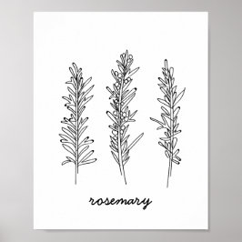 Pôster Rosemary Illustration Print