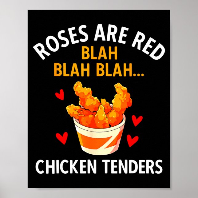 Poster Roses Are Red Blah Blah Chicken Tenders Lover Vale (Frente)