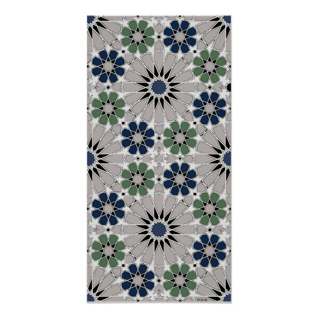 Pôster Rosettes do 16s e 8s Estilo marroquino 4 (Frente)