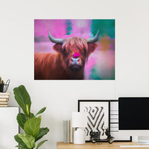 Poster "Rosie das Terras Altas" – Retrato de Vaca das Ter