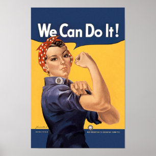 Pôster Rosie retro nós podemos fazê-lo