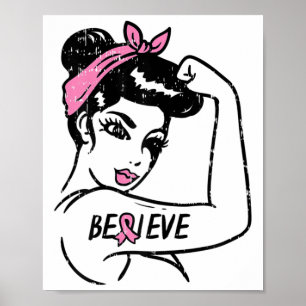 Poster Rosie Riveter acredita que combatendo o Cancer da