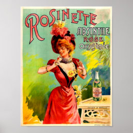Poster Rosinette Absinthe Rosa Oxygénée Vintage Fine Art