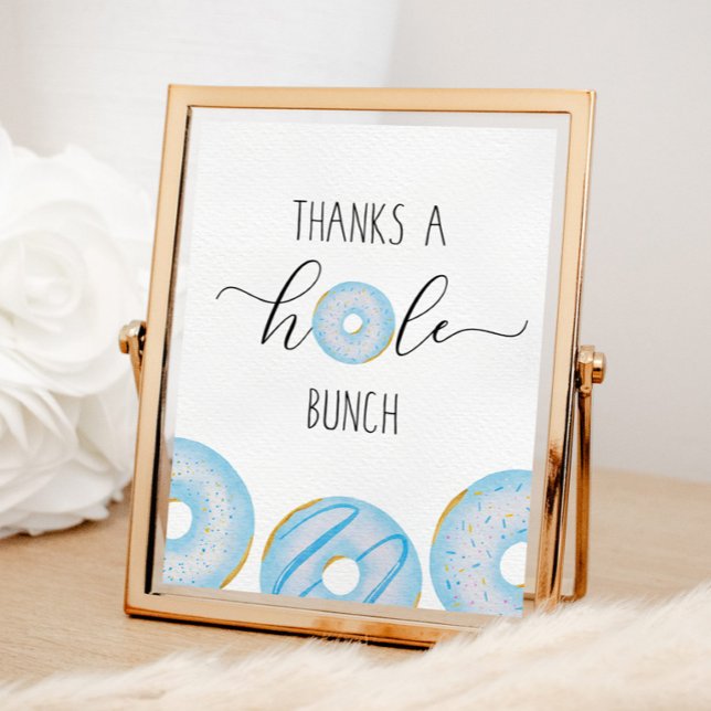 Poster Rosquinha azul obrigado um buraco (Criador carregado)