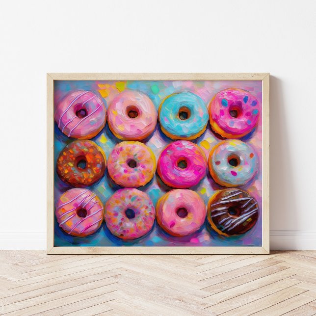Poster Rosquinha Colorful Modern Abstrato Art (Criador carregado)