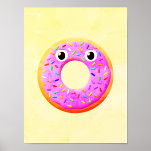 Poster Rosquinha Com Olhos E Molas De Pele