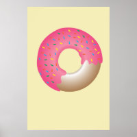 Rosquinha de espiral rosa na cozinha ilustrada ama