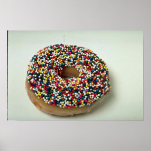 Poster Rosquinha deliciosa de água pulverizada do Rainbow
