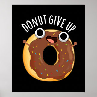 Poster Rosquinha Desiste de Comida Engraçada Arma Escuro