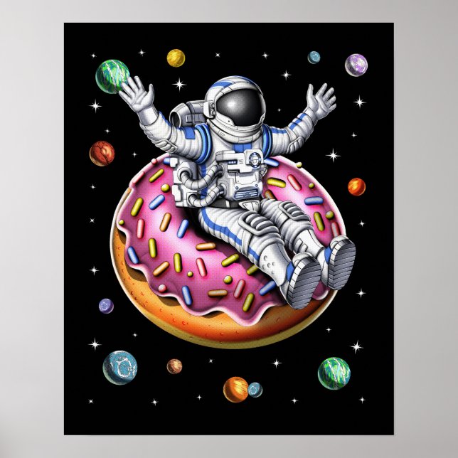 Poster Rosquinha do Astronauta Espacial (Frente)