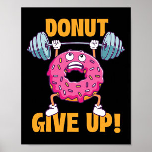 Poster Rosquinha Engraçada De Camisas De Gym Abre-Se - Pe