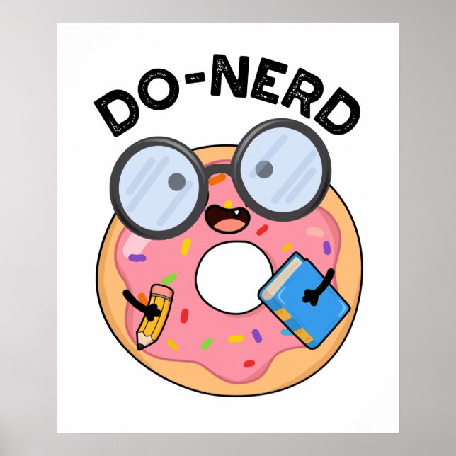 Poster Rosquinha Engraçado Do nerd (Frente)
