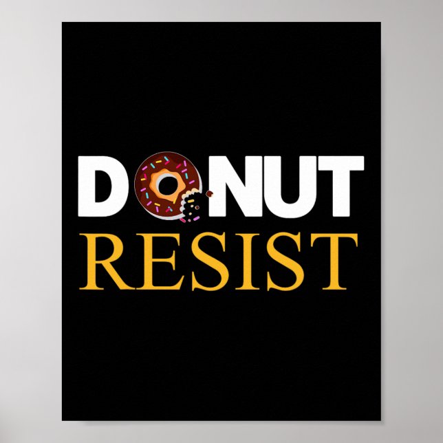 Poster Rosquinha Resistir A Presente Perfeito Engraçado P (Frente)