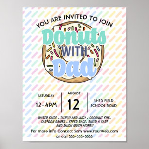 Poster rosquinhas com a angariação de fundos PTO PTA da e