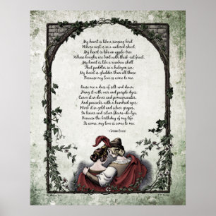 Poster Rossetti "Love" Victorian Art Poem 24x30