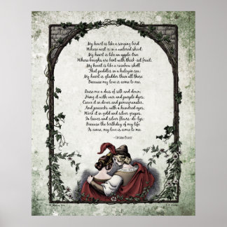 Poster Rossetti "Love" Victorian Art Poem 24x30