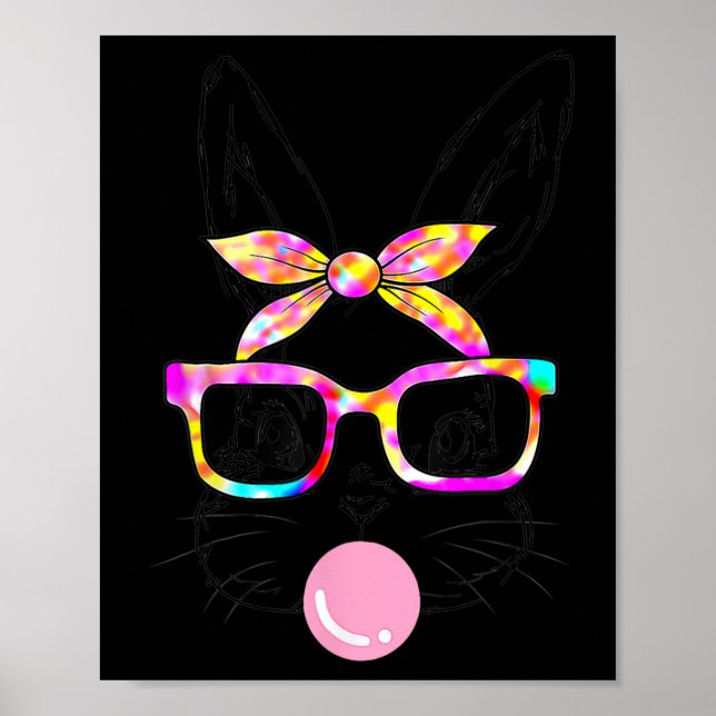 Poster Rosto Coelho Com Pulmões Para Rapazes Crianças Pás (Frente)