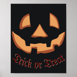 Poster Rosto de abóbora para o Halloween
