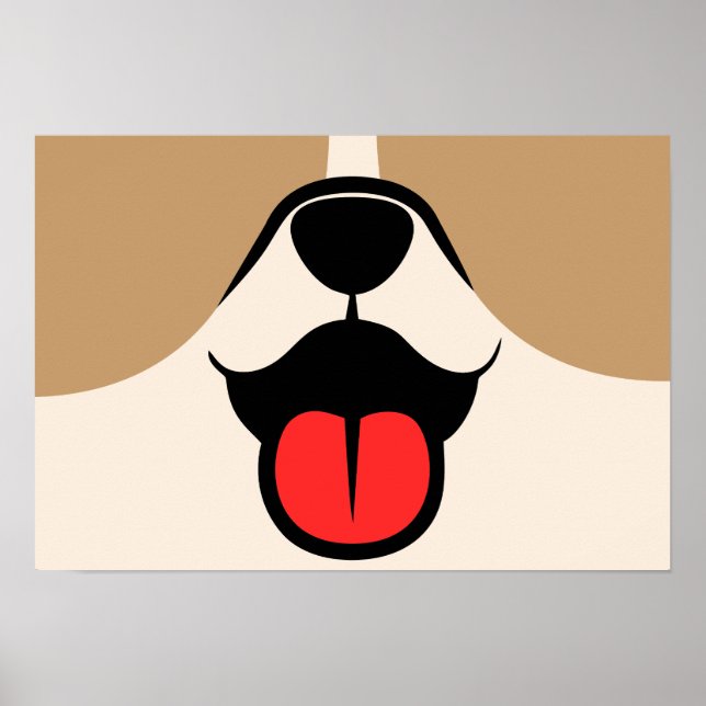 Poster Rosto de Cachorro (Frente)