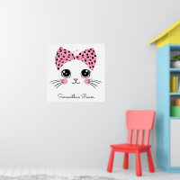 Rosto de Gato de Grito de Texto Personalizado