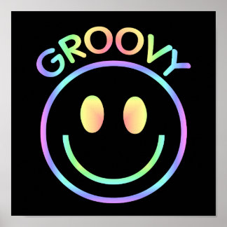 Poster Rosto de Groovy | Retroativos 70