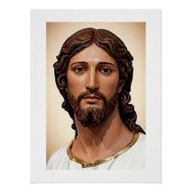 ROSTO DE JESUS COM OLHOS BONDOSOS E PREOCUPADOS