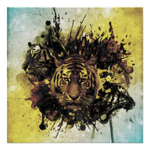 Pôster rosto de leão