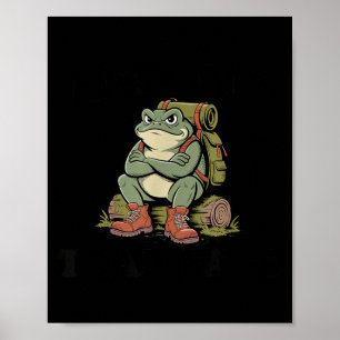 Poster Rosto de Sapo em Repouso Piada de Sapo Mal-Humorad