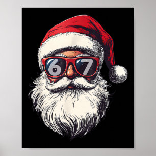 Poster Rosto do Papai Noel 67 Natal Seis Sete Bruh Meme