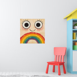 POSTER ROSTO FELIZ ARCO-ÍRIS