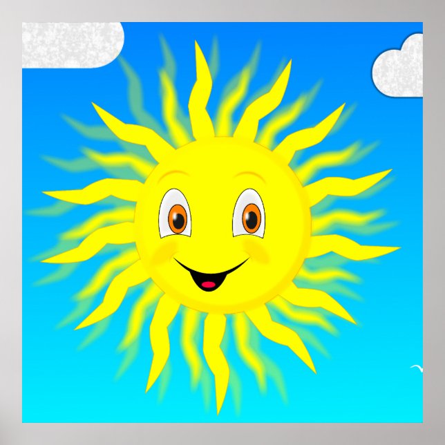 Poster Rosto Feliz Sol (Frente)