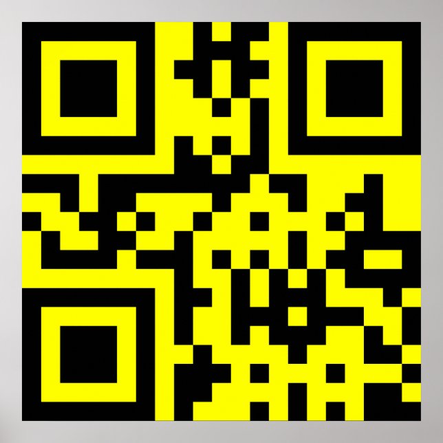 Pôster ☐ Rosto Feliz Sorrindo Emoji — Código QR (Frente)