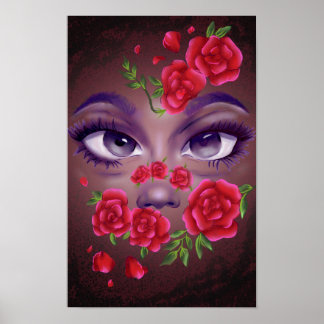 Poster Rosto Floral