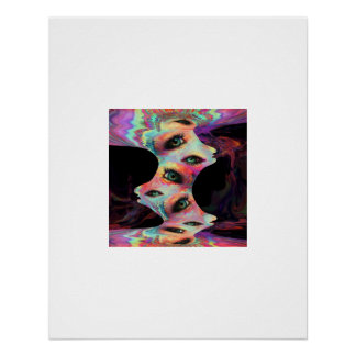 Pôster Rosto Psicodélico Multi-Olhos Poster Trippy