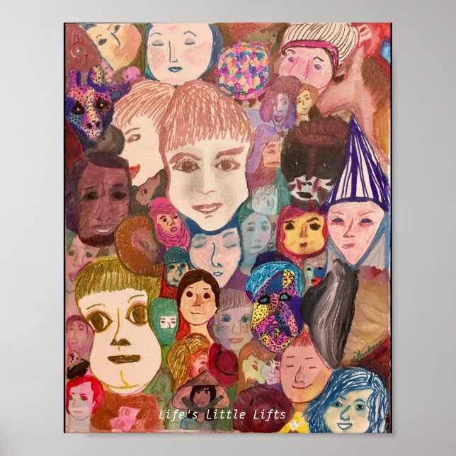 Poster Rostos do Mundo por artista, Hardman (Frente)