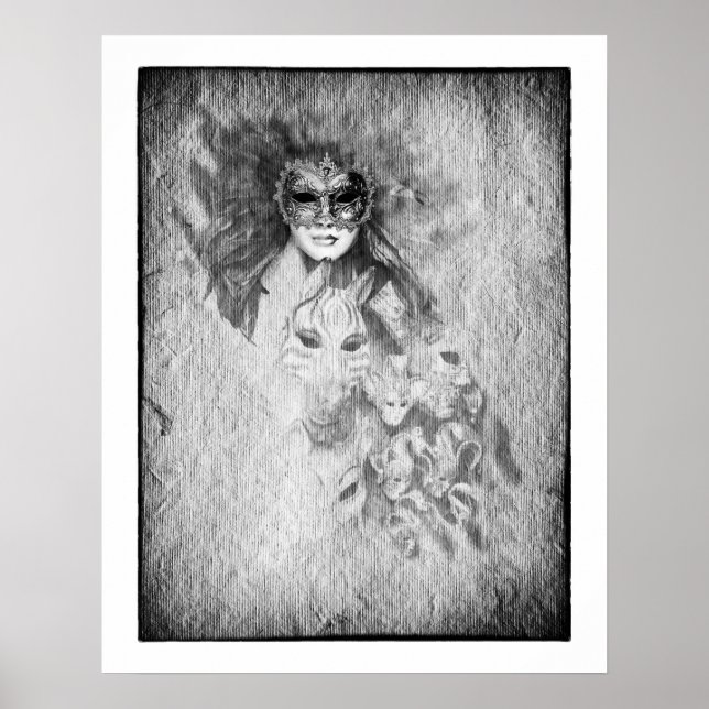 Poster Rostos Ocultos e além da Máscara/Veneza (Frente)