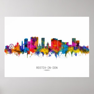 Poster Rostov-on-Don Russia Skyline
