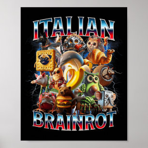 Poster Rot do Cérebro Italiano Piadas Engraçadas de Menin