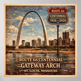 Poster Rota 66 Arco da Porta de St Louis