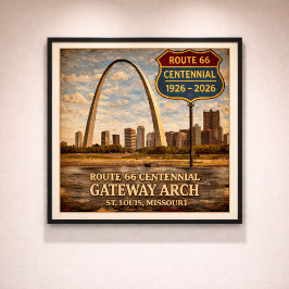 Poster Rota 66 Arco da Porta de St Louis