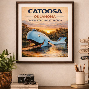 Poster Rota 66 Catoosa Oklahoma Patrimônio à Beira-Mar